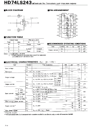 Datasheet HD74LS243 manufacturer Hitachi